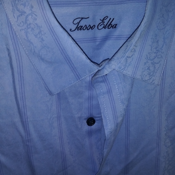 Tasso Elba Blue Dress Shirt - Picture 1 of 1